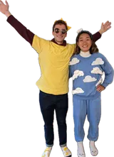 Nick and Tracey in costumes
