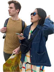 Tracey and Nick pointing the way